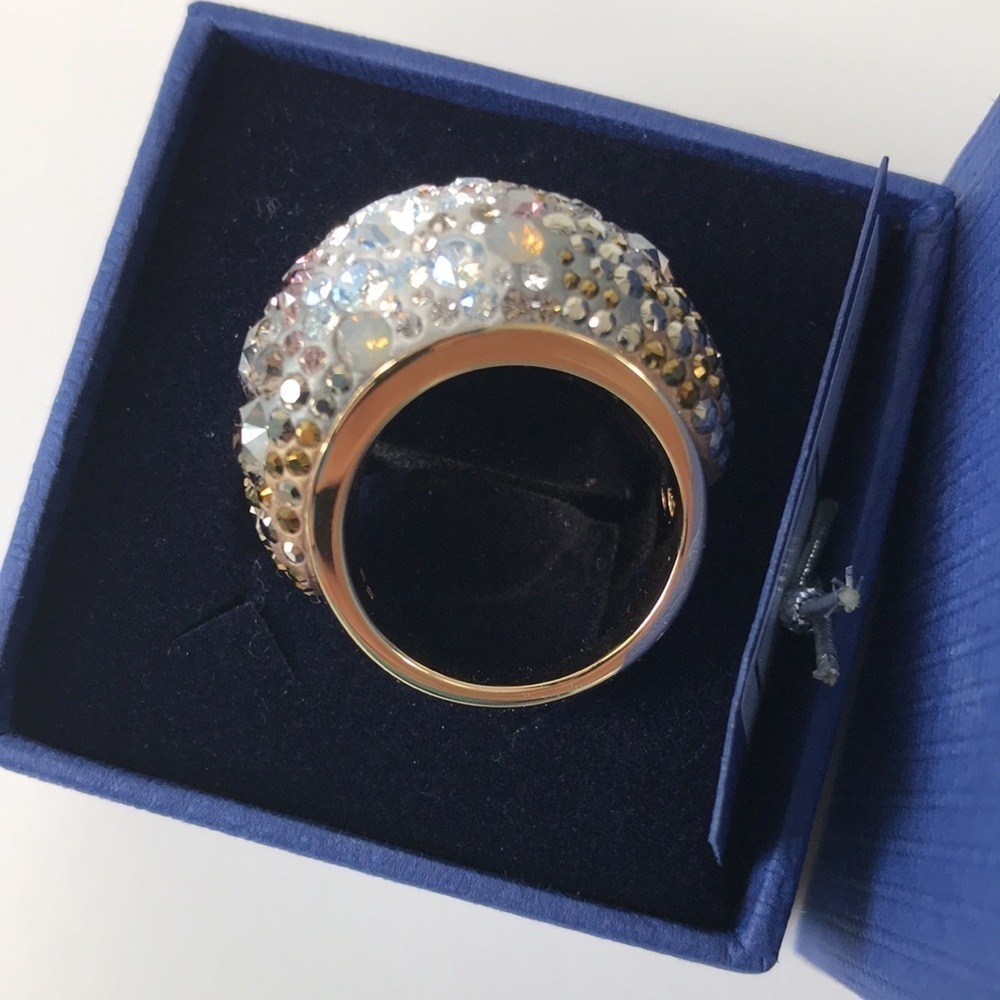 New SWAROVSKI Gold Mine Crystal Ring Size 8 - Picture 3 of 5